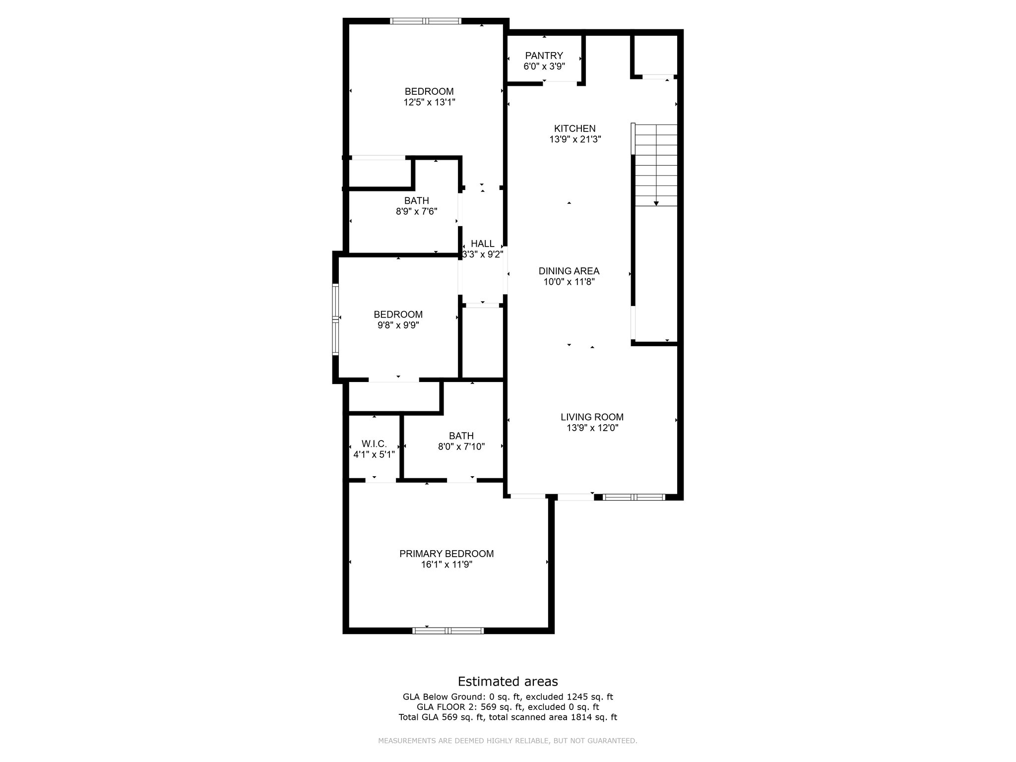 3 bed and 2 bath floor plan